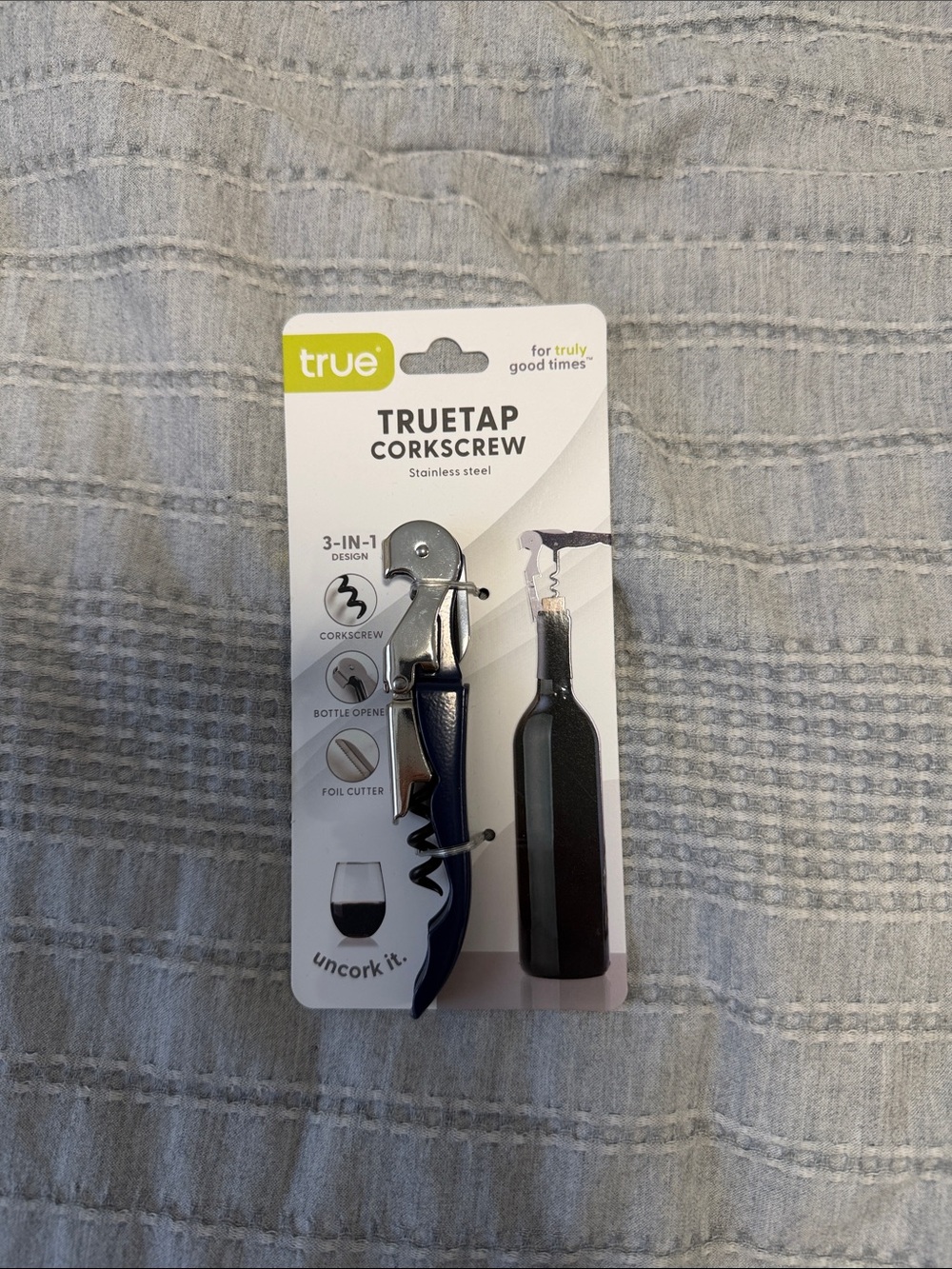 ® Truetap Corkscrew Wine Opener - Blue